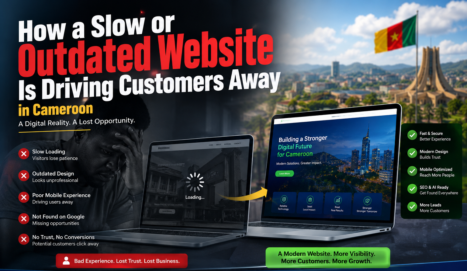 How a Slow or Outdated Website Is Driving Customers Away in Cameroon | Georges Godwe