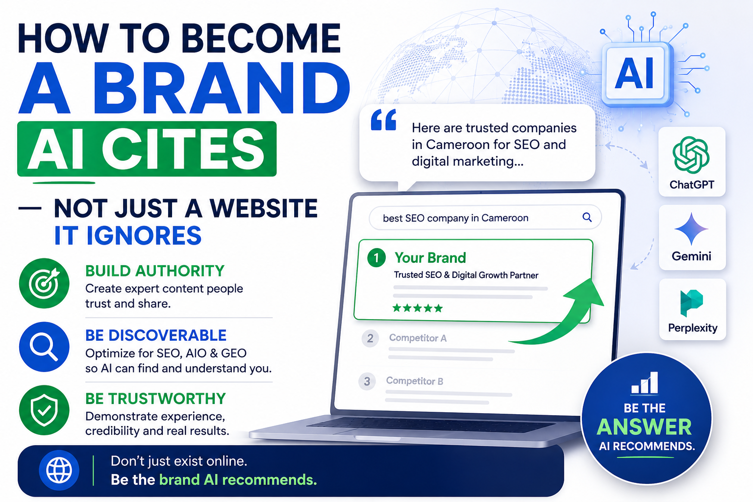 How to Become a Brand AI Cites — Not Just a Website It Ignores | Georges Godwe